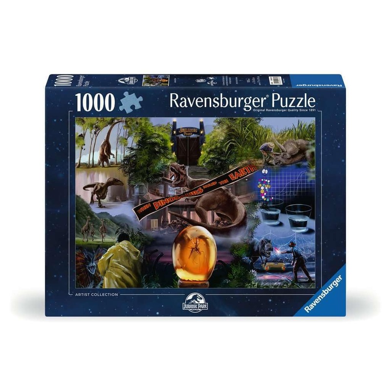 Ravensburger Jurassic Park Movie Poster 1000 Piece Jigsaw Puzzle – 12000187 – Handcrafted Tooling, Made in Germany, Every Piece