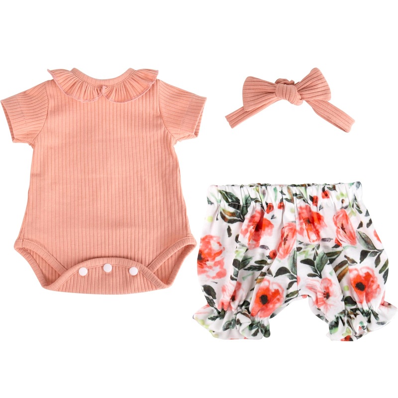 Aori Reborn Baby Dolls Clothes 20 inch Outfit Shirt and Floral Pants Set for 17-20 Inch Lifelike Reborn Girl Doll