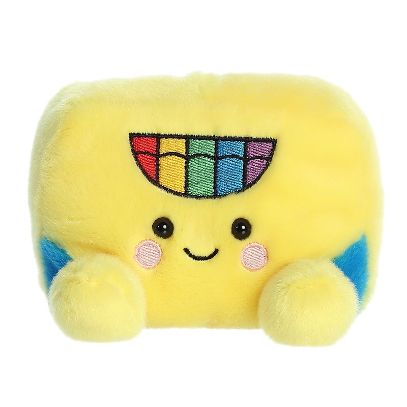 Aurora Adorable Palm Pals Doodle Crayon Box Stuffed Animal – Pocket-Sized Play – Collectable Fun – Yellow 5 Inches