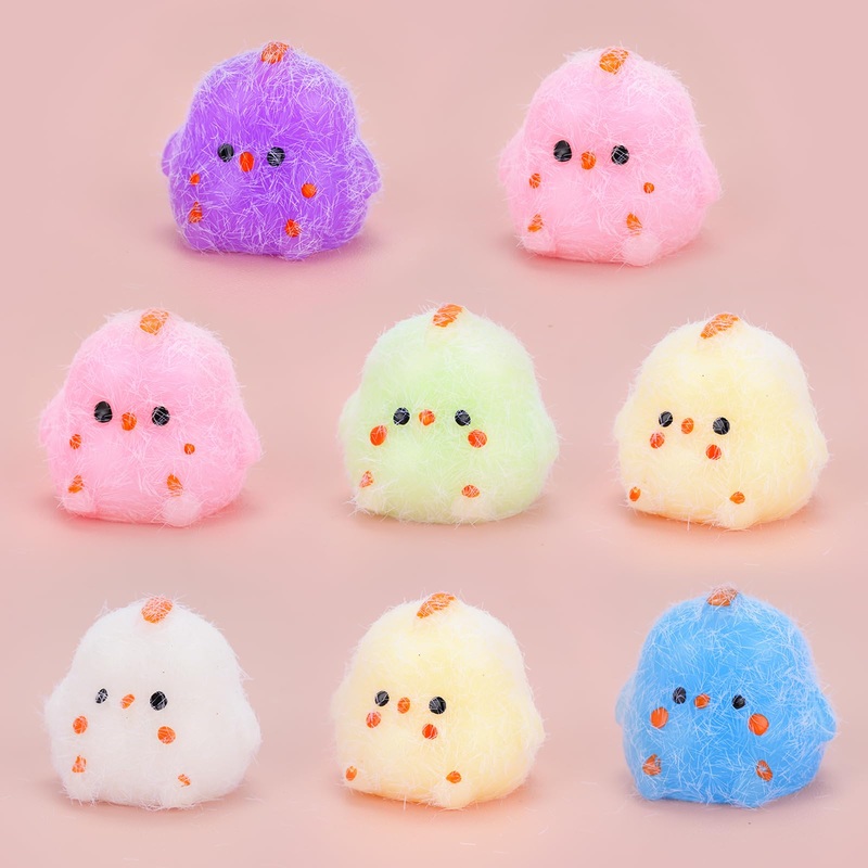 Babycop Mini Chick Squishy Toys 8pcs – Easter Basket Stuffers & Easter Egg Fillers, Cute Stress Relief Squishies for Kids Adults