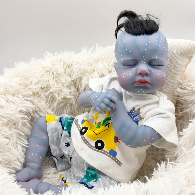 BNNPUU Reborn Baby Dolls 19 Inch Handmade Lifelike Baby Dolls Soft Fabric Body Like A Real Baby Reborn Closed Eyes Dolls