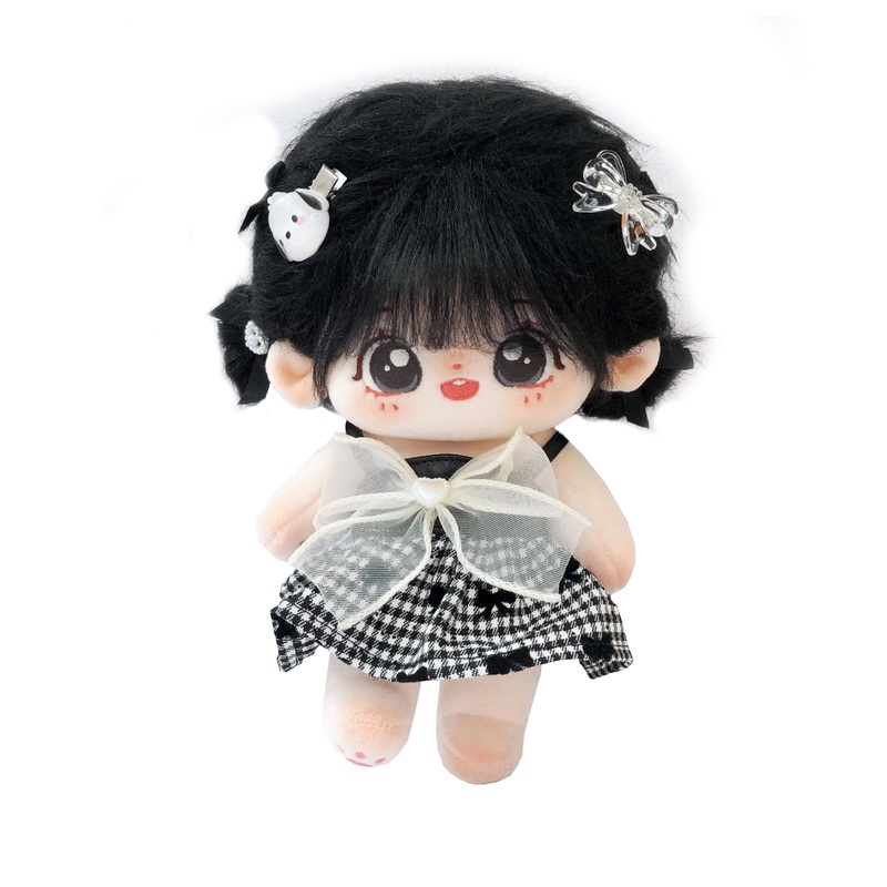 CALEMBOU Plush Doll, 20cm Cotton Doll with Skeleton, Cute Anime Plushies Soft Stuffed Dress Up Doll, Kawaii Plush Toys Rag Dolls