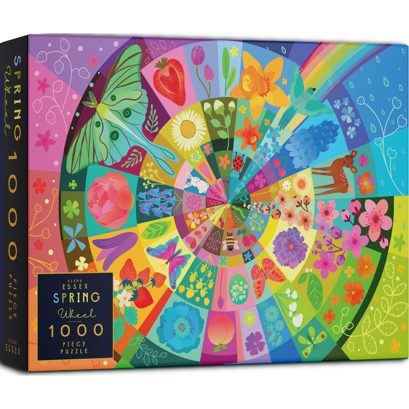 Elena Essex Puzzles 1000 Pieces – Spring Wheel, Jigsaw Puzzles 1000 Pieces, Spring Puzzle, Color Spring Summer Flower, Size 28 x