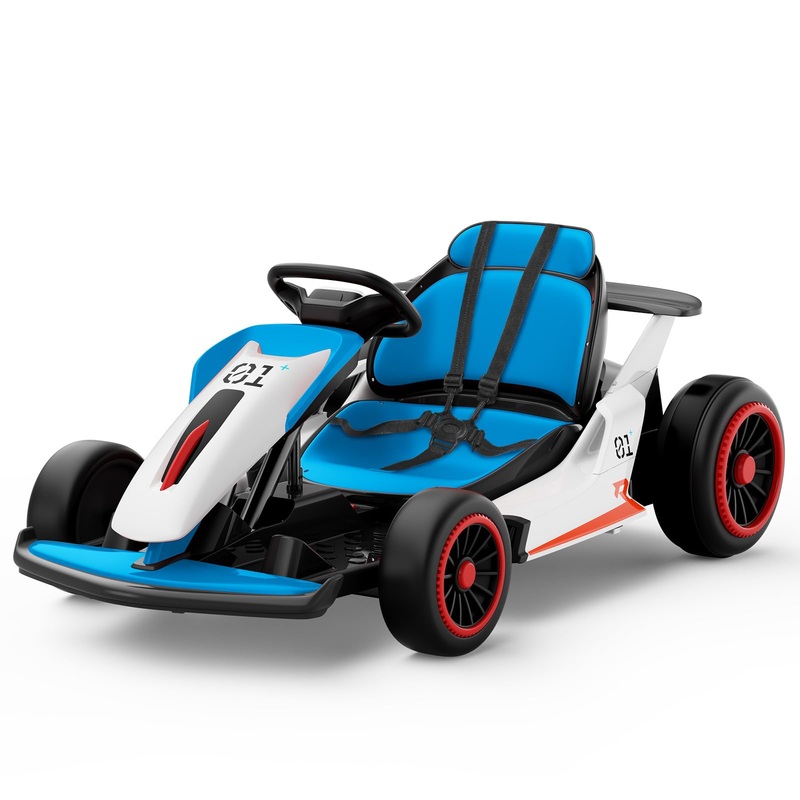 JOYSTROLL Planet X8 24V Electric Go Kart, 300W Drift Kart, with 2 Speeds, Wireless, Music, Soft Start, 7AH Large Battery & 5-Poi
