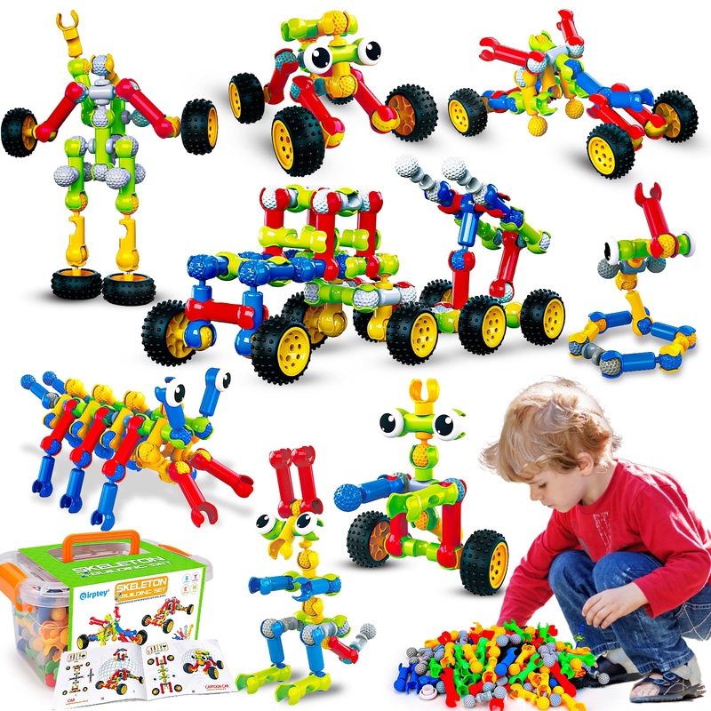 Kids STEM Building Toys for 3 4 5 6 7 8+ Year Old Boy Girl Birthday Gift, 186 Pcs Preschool Classroom Learning Activities Fine M