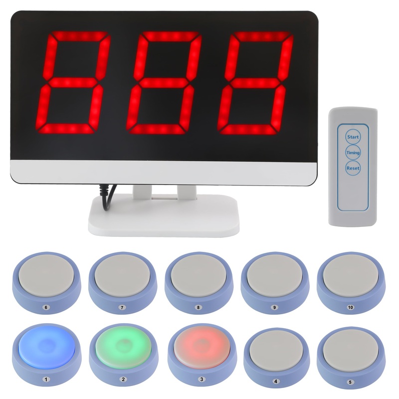 LOUKIENE Wireless Quiz Answer Game Buzzer System Gameplay 262ft for Game Show Family Game Nights Debate Contests in Companies Of