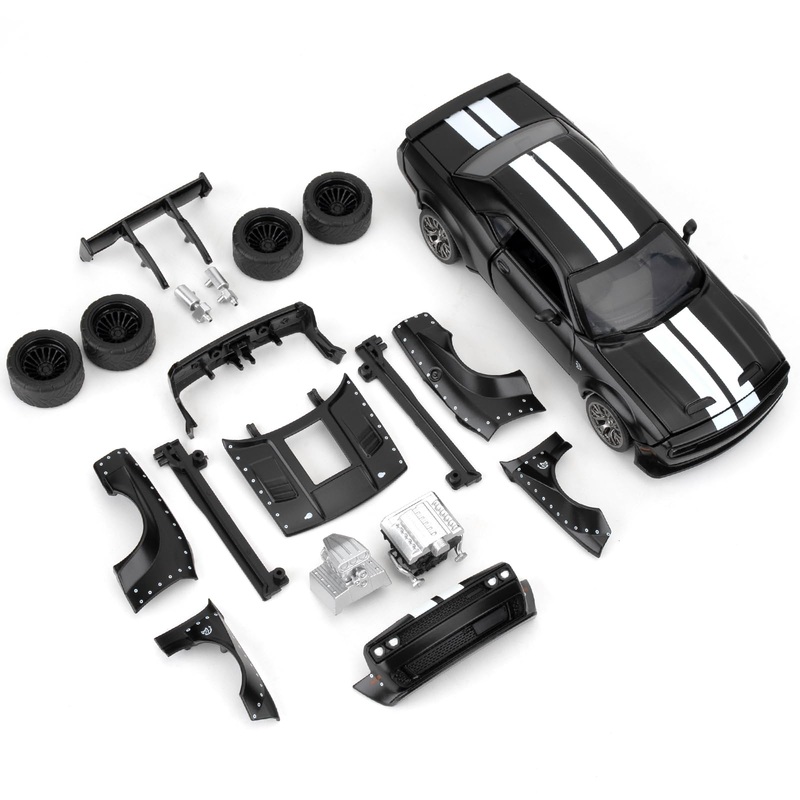LOVEPOSELY 1:36 Take Apart Assembled Car Model for 2022 Dodge Challenger SRT Hellcat Diecast Toy, DIY Zinc Alloy Vehicle Toy Kit