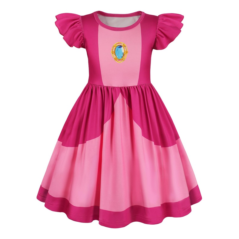 Marendyee Girls Pink Princess Costume Dress for Kids Halloween Outfit Toddler Birthday Fancy Dresses