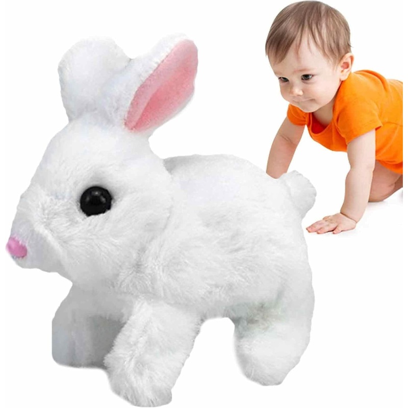 Nchampionba Easter Basket Stuffer Realistic Bunny Toy, 2025 New Bunny Toys Educational Interactive Toys Bunnies Can Walk and Tal