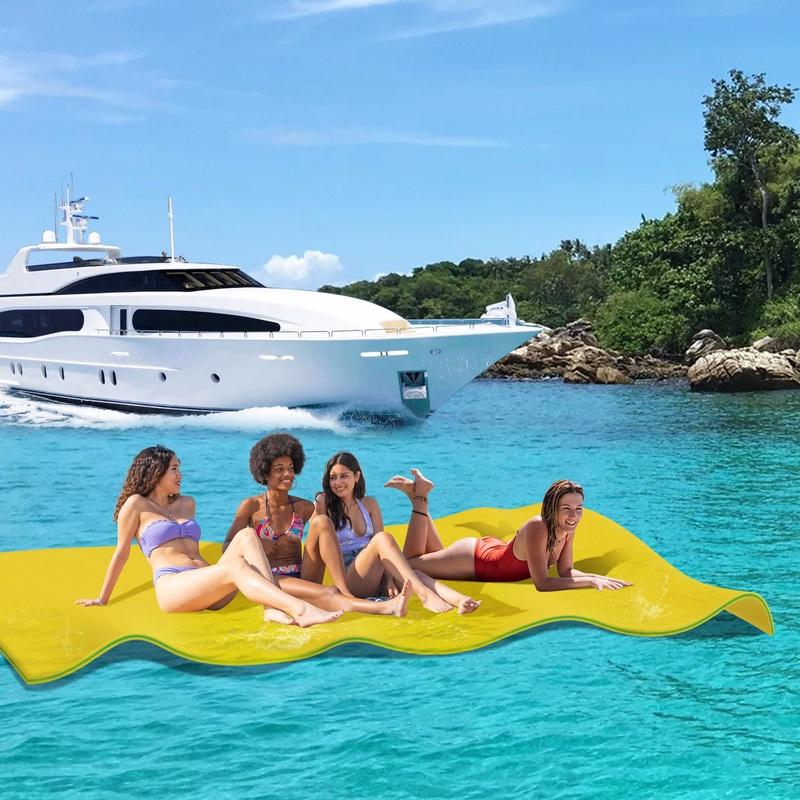 Outroad Water Floating Mat Foam Pad for Lakes Lily Beach Floatation Pools &Beach, Multiple Size, 12’x6′ Yellow