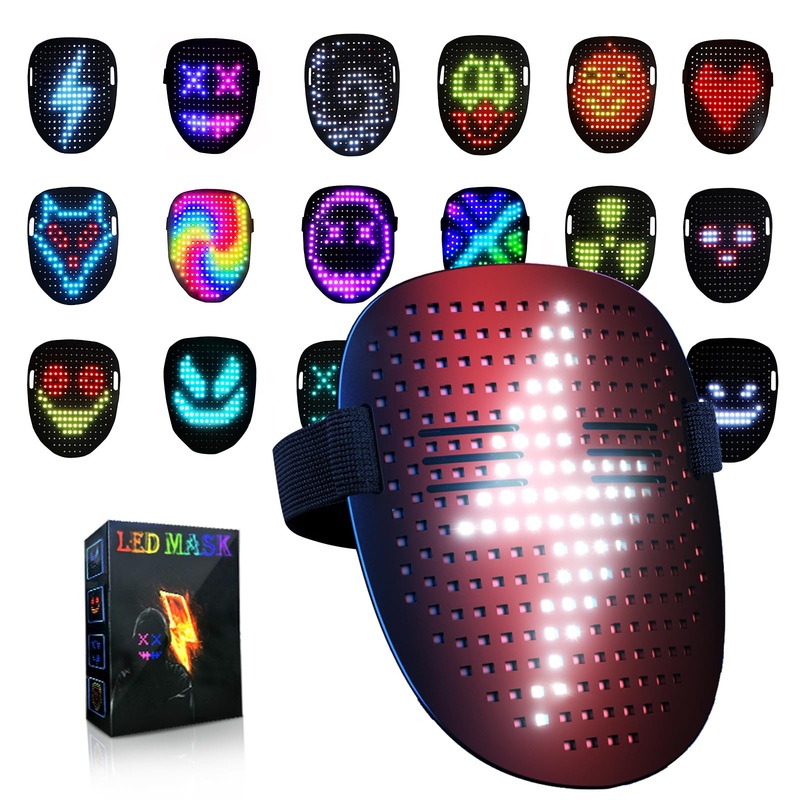 QAQ LED Mask Light Up Mask with Gesture Sensing, Cool Stuff Toys Gifts for Boys Girls, Cool Toys Gifts for Halloween Costumes Ch