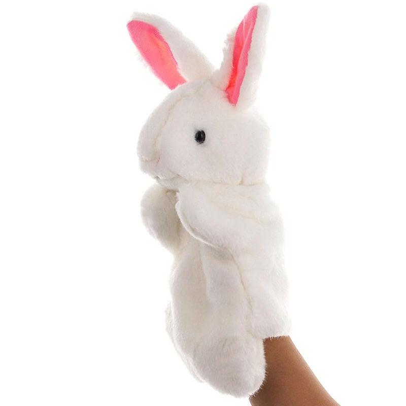Rabbit Puppet Hand Puppets Easter Bunny Rabbit Hand Puppet Plush Animal Toys Easter Kids for Imaginative Pretend Play Stocking S