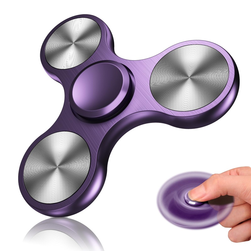 Stainless Steel Bearing Metal Fidget Spinner, 3-8 Min Spins Time, EDC ADHD Stress Anxiety Relieves Fidgets Finger Toys, Novelty