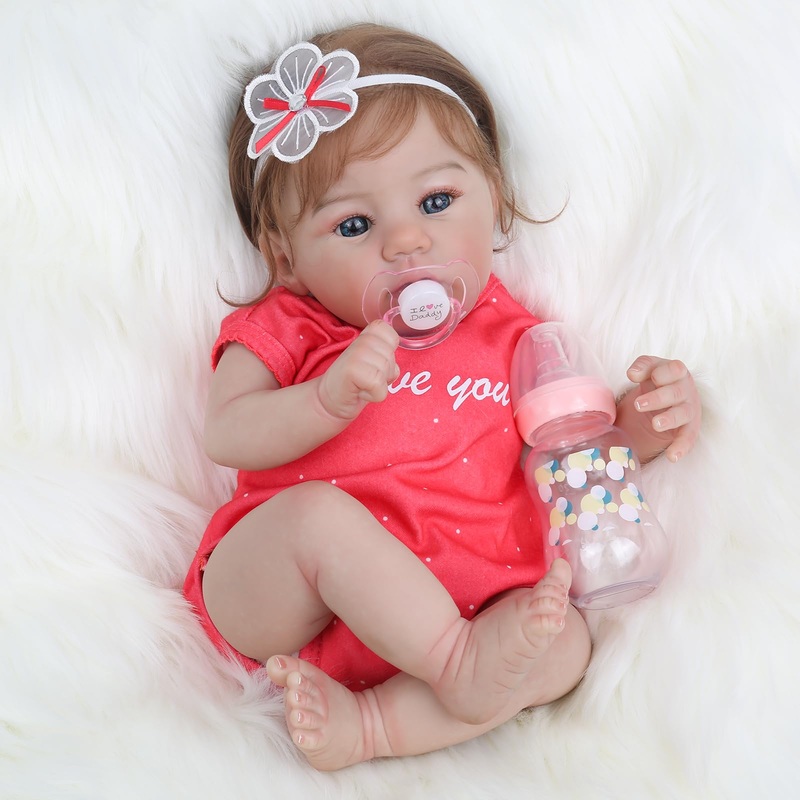 WOOROY Realistic Reborn Baby Dolls – 18 Inch Lifelike Newborn Baby Girl, Real Baby with Soft Weighted Body, Real Life Reborn Dol