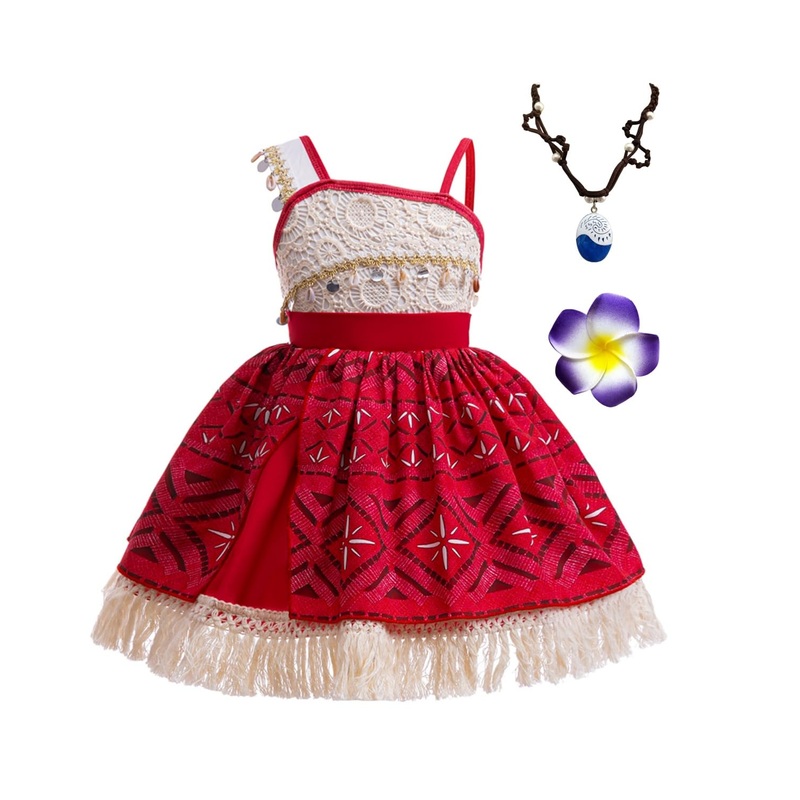 Xefenki 2024 New Princess Costume for Girls Toddler Deluxe Lace Tutu Dress With Necklace and Hairpin