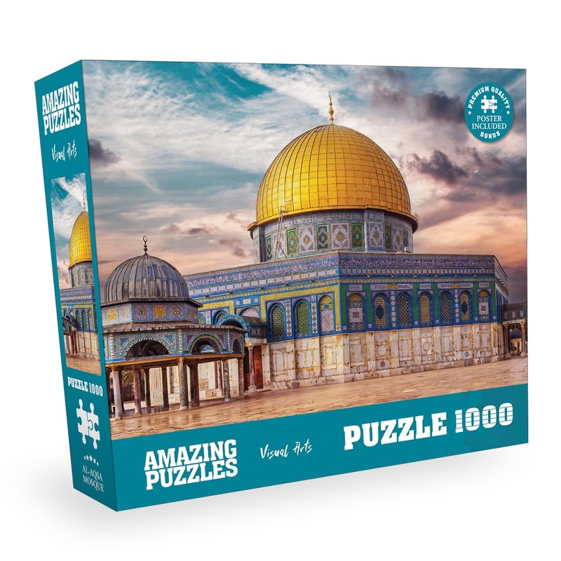 AMAZING PUZZLES 1000 Piece Jigsaw Puzzle for Kids and Adults 19x27in Poster Included – Al-Aqsa Mosque