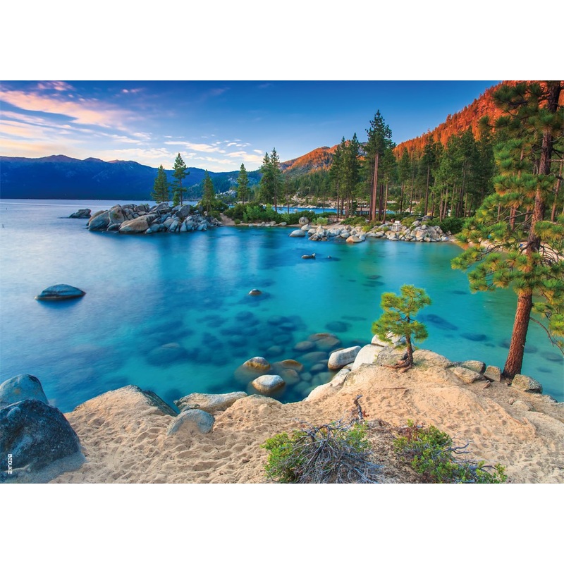 BEDUKE Jigsaw Puzzles for Adults 1000 Pieces Lake Tahoe Precise Interlocking Thick Sturdy 1000 Piece Puzzle Age 14+ Family Game