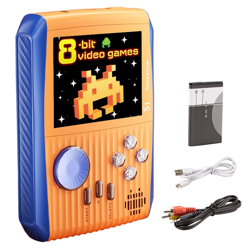 Besosay Kid Mini Handheld Retro Games Console Built in 666 Classic Games, Portable Handheld Video Games Console, 3 Inch Screen,