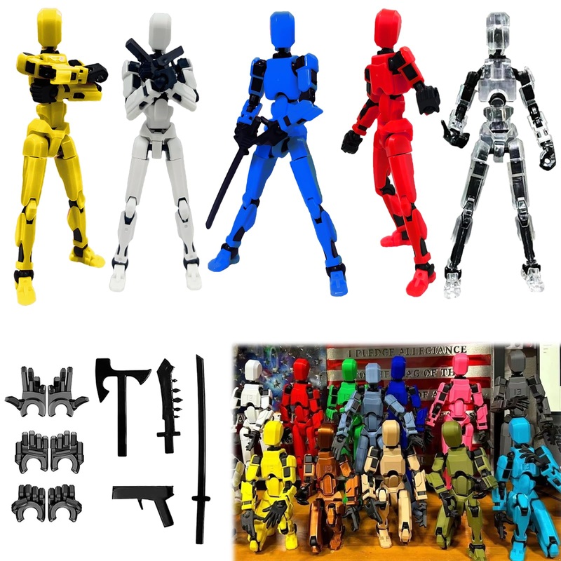 DANONI Titan 13 Action Figure, Lucky Robot 13 Action Figures, 3D Printed Analog Robot Titan 13 Figure, Stop Action Animation Mul