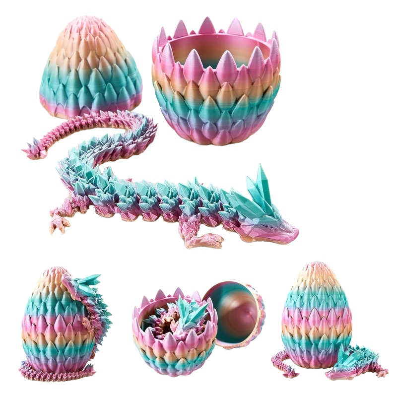 Dragon Egg, Easter Egg Pet Dragon, Dragon Eggs with Dragon Inside, 3D Printed Dragon Toys, Surprise Dragon Egg Toy,12   Decorati