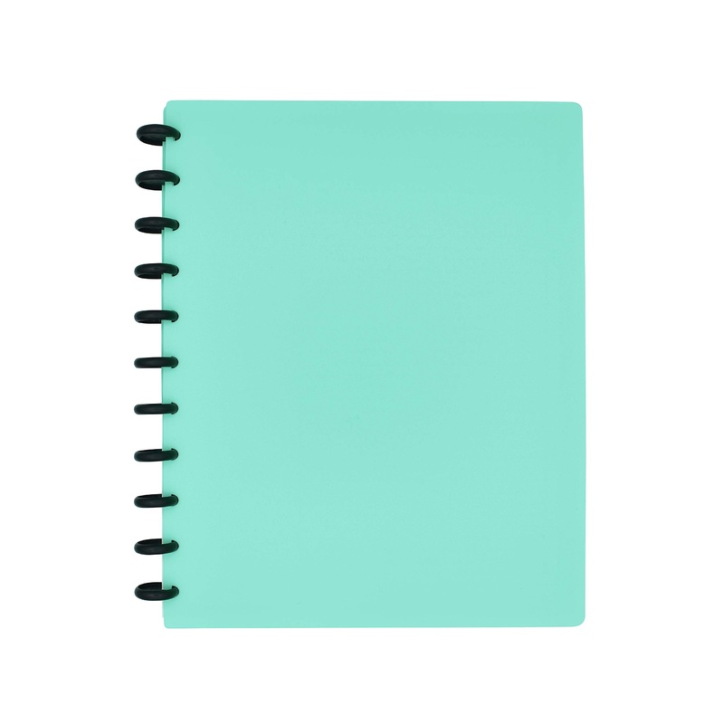 Eleven Discs Discbound Notebook, Letter Size, 1mm Poly Cover, Heavyweight Paper, 40 Margin Ruled Sheets (Mint)