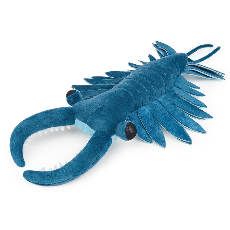 FRANKIEZHOU Simulation Anomalocaris Arthropod Plush-Blue 21” Cambrian Ancient Sea Shrimp Stuffed Animal,Soft Shrimp Plush Toy,
