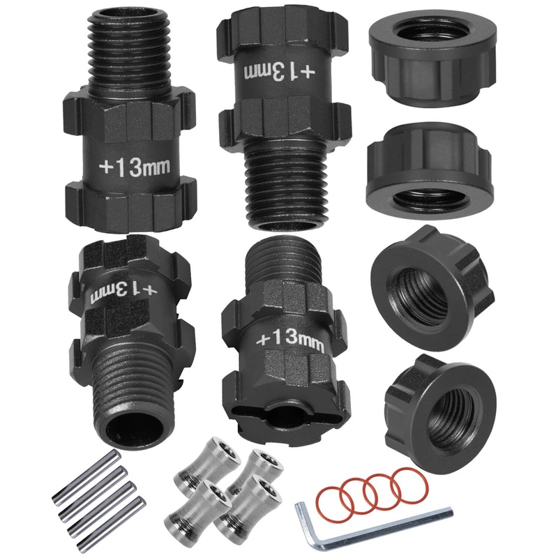 hopsupRC Upgrades Part for 1/10 Granite Senton New Big Rock Typhon 3S BLX,Aluminum 14mm to 17mm Wheel Hex 13mm Extended Wheel Hu