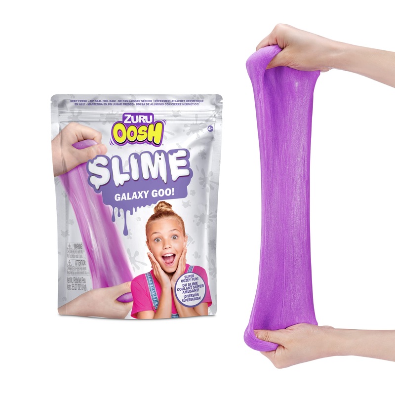 Oosh Slime Large Foilbag 800g (Purple) by ZURU, Gooey Slime and Epic Stretchy Slime for Girls and for Kids