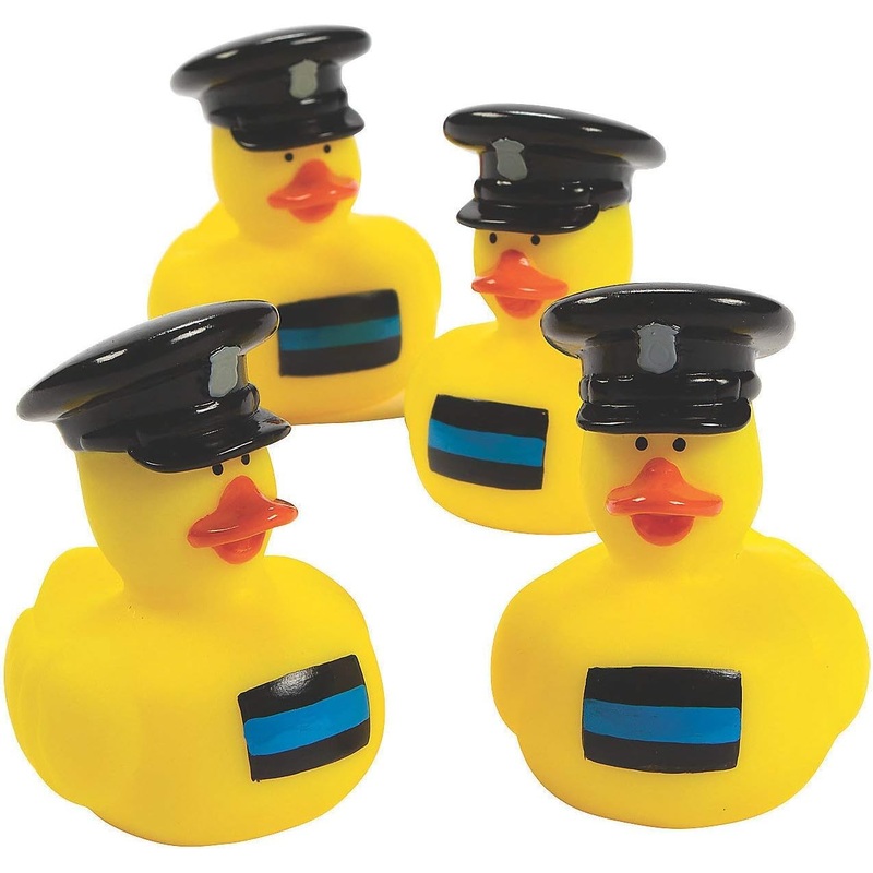 Police Rubber Ducks | 12 Pack | Thin Blue Line Party Favors Officer Appreciation