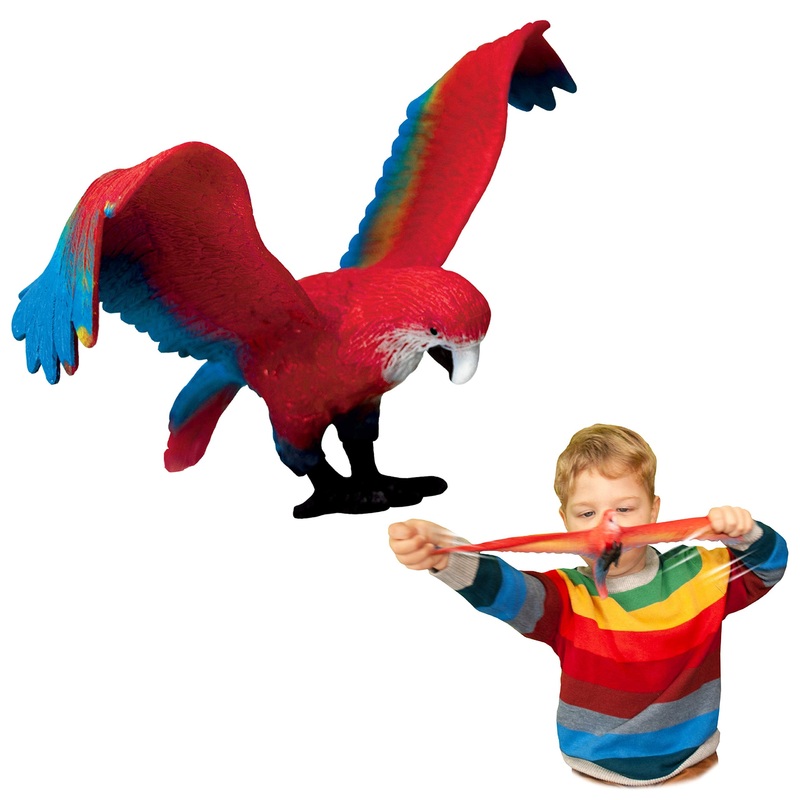 Rep Pals – Parrot, Stretchy Toy from Deluxebase. Super Stretchy Animal replicas That Feel Real, Great for Kids