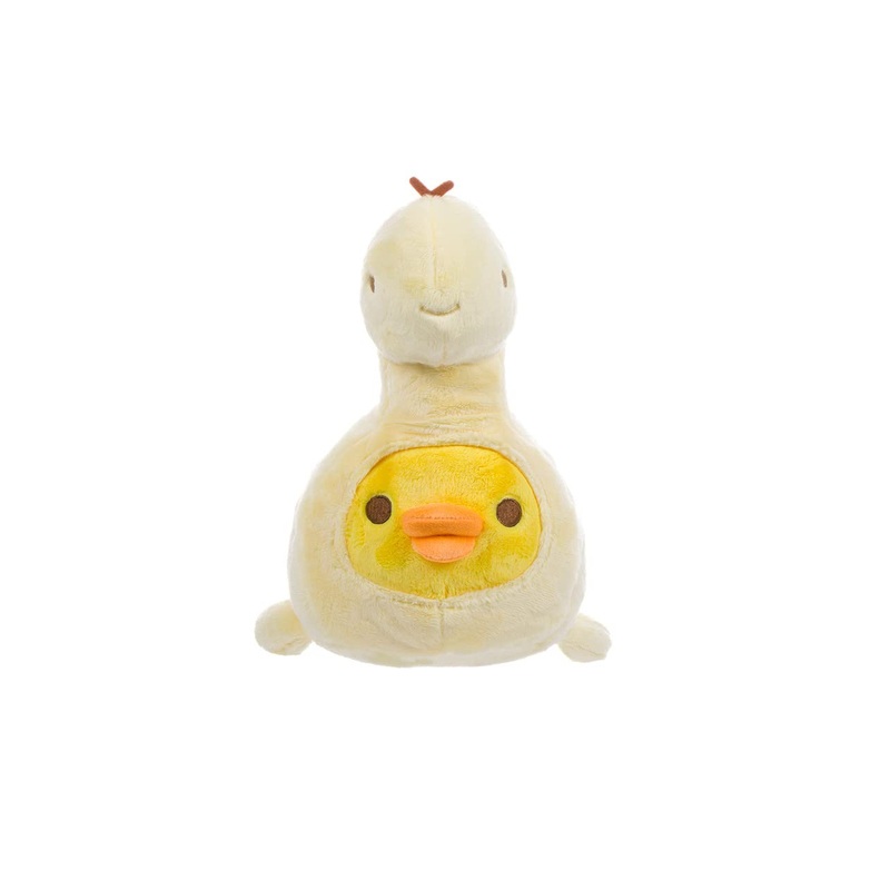 Rilakkuma Kiiroitori San-X Original Plays with Dino Series Plush – Pastel Yellow
