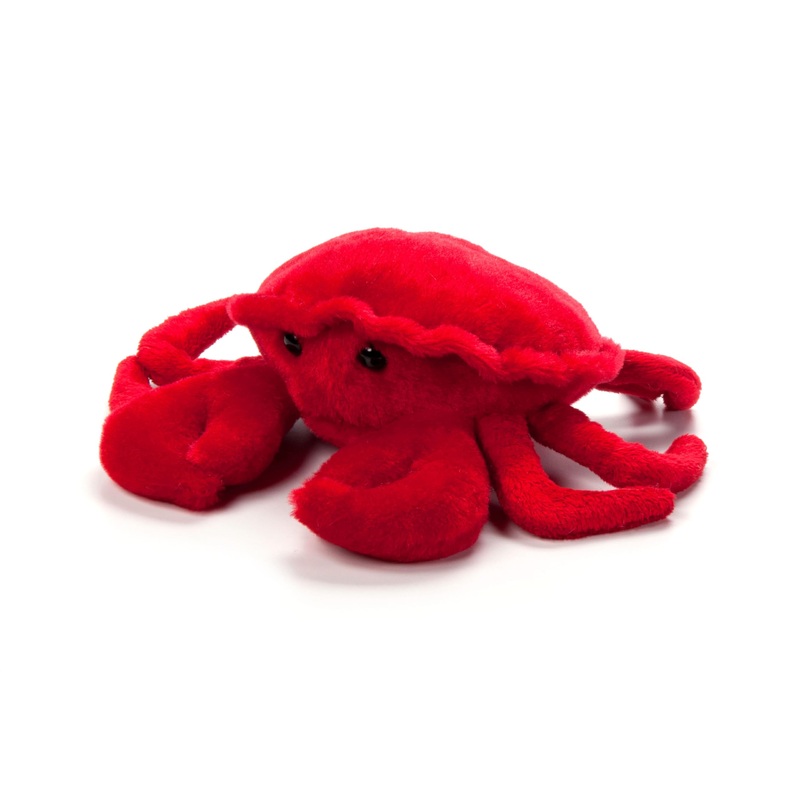 The Petting Zoo Crab Stuffed Animal Plushie, Gifts for Kids, Scoopz Sealife Animals, Red Crab Plush Toy, 8 inches