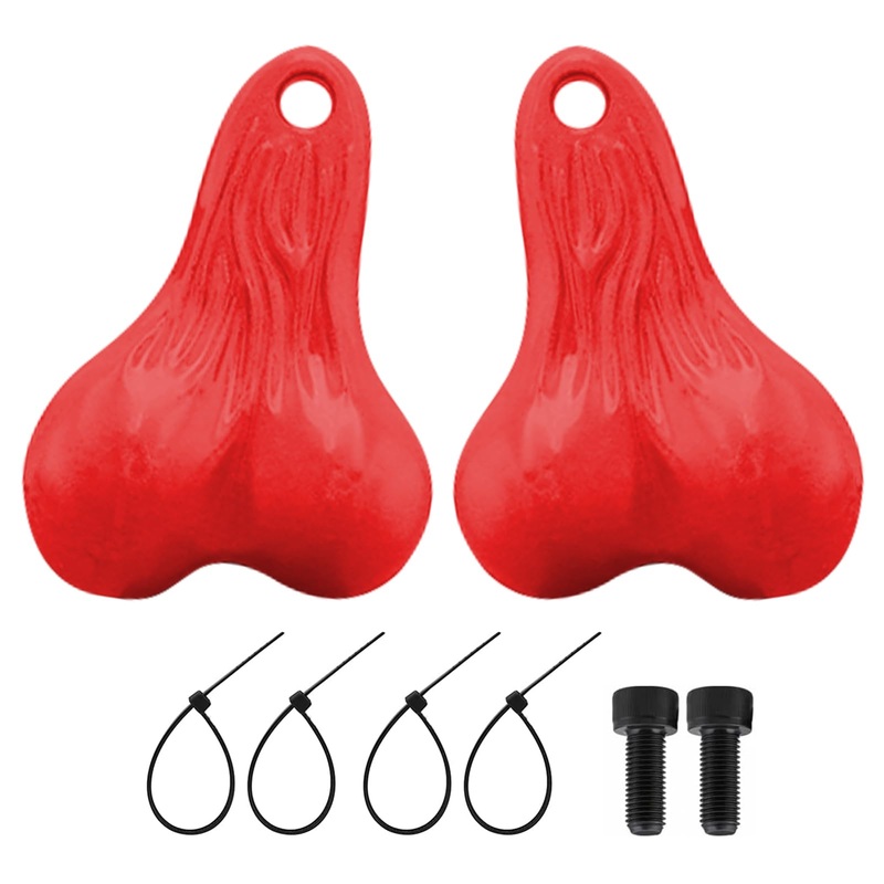 WOAEIUOS Hanging Truck Balls Nuts for TRX4M SCX24 FX24 1/18 RC Cars (Red)