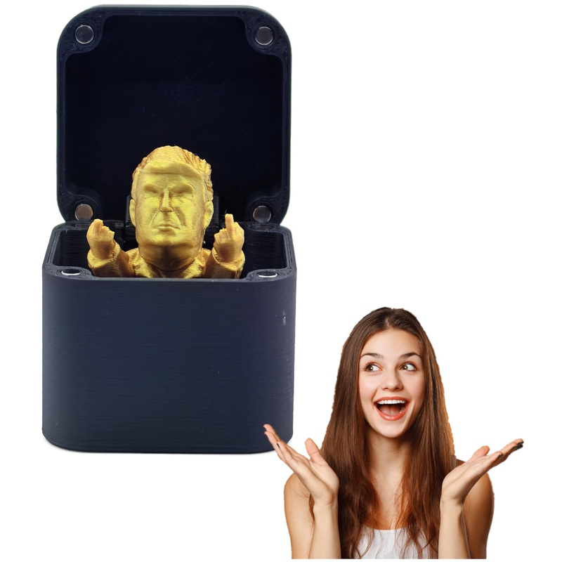 WOPLAY Trump Head in a Box,Trump Finger in a Box, Funny Christmas Gag Gifts for Men,White Elephont Gifts,Quirky Funny Joke Prank