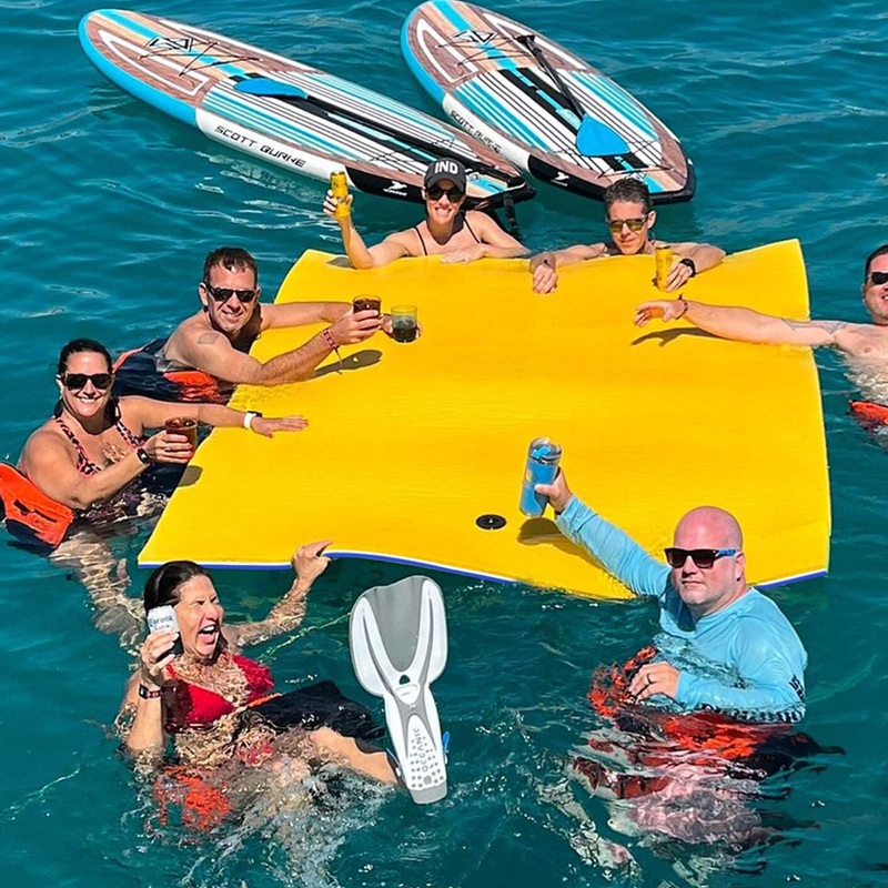 Yaciente 12′ Lily Pad Floating Mat, Tear-Resistant Floating Water Mat for Lake, Floating Pads for Recreation Pool, Beach, Ocean,