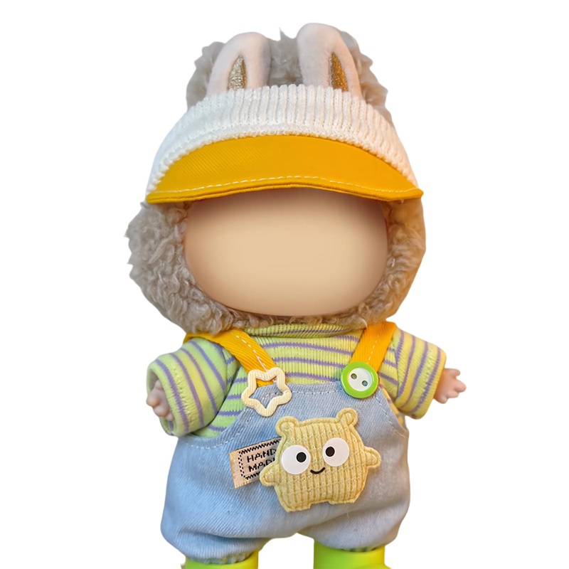 17cm Doll Clothes for Doll, Outfits Costumes Compatible with Dolls Keychain Accessories (Little Gardener)