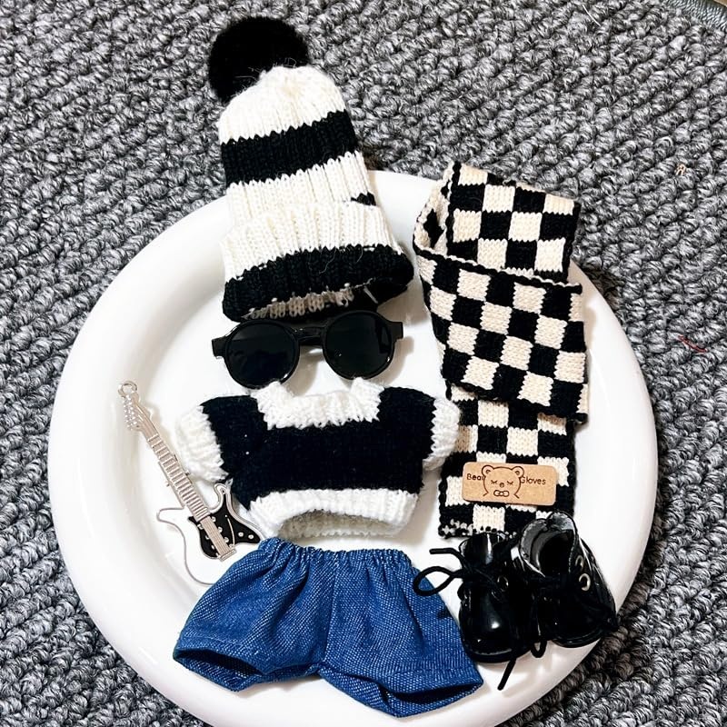 17cm Doll Clothes Replacement and Everyday Outfit for 17cm Dolls, Perfect for Playtime, Display, and Collectors(Style D(7 Set))