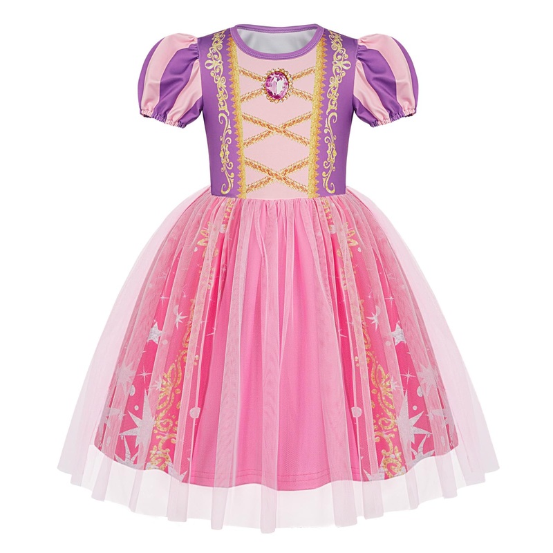 Benylion Princess Dress for Little Girls Purple Princess Dress Up Fancy Party Halloween Christmas Birthday Gift for Girls Puff S