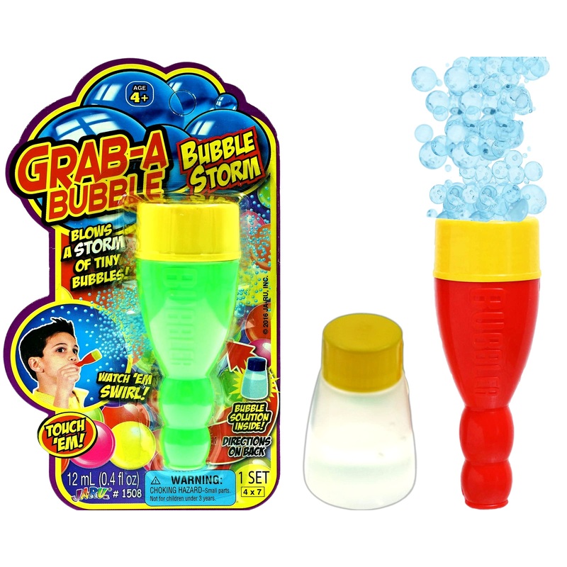 JA-RU Grab a Bubble Storm Touchable Bubbles Blowing Toy (1 Pack) I Hundred of Touching Bubbles Soap Solution Toy Favors I Party