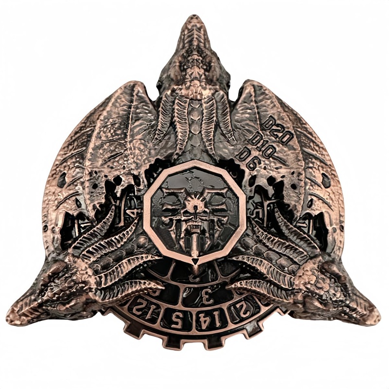 Metal Dragon Dice Set DND Unique Roulette Dice, D4,D6, D8, D10, D12,D20,D% 7-in-1 Metal dice, Perfect for D&D Dungeons and Drago