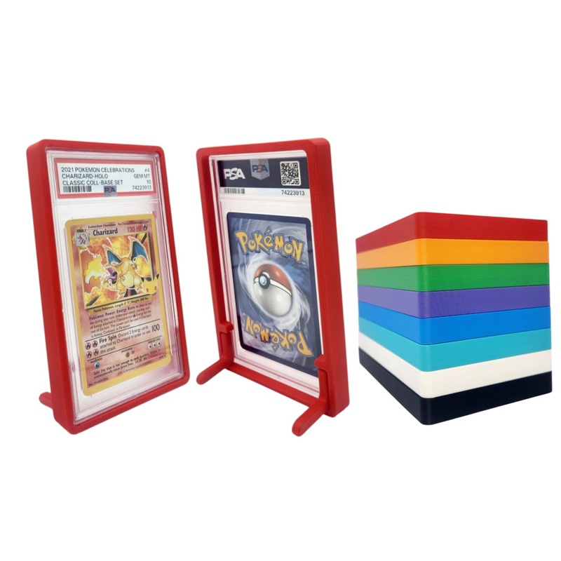 Safeguard TCG Solutions PSA Graded Trading Card Frame Kickstand Display Slab Bumper with Folding Legs | 1 Pack | Fits PSA Graded