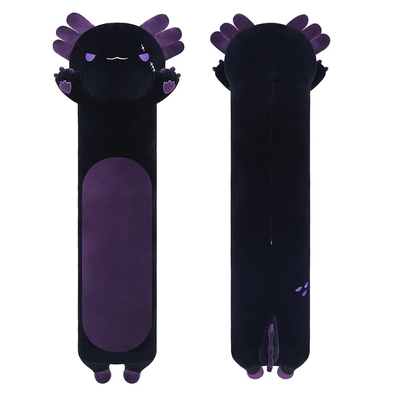 Sausudols Axolotl Plush Toy 19.6′ Long Axolotl Plush Toy Stuffed Animal Gift for Family, Friends and Children Dark Purple