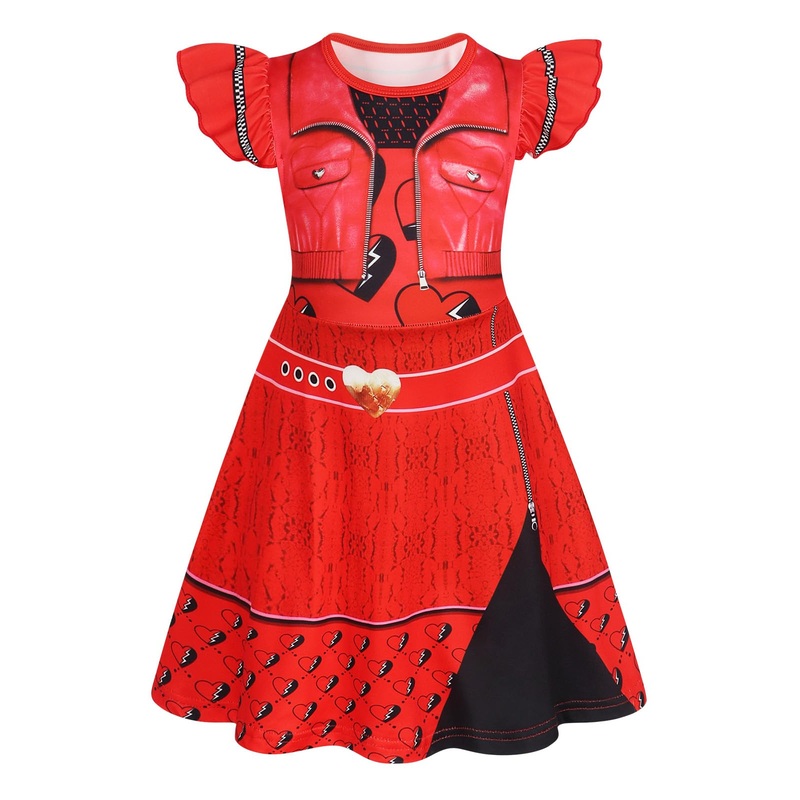 Sukyfecde Red Dress Up Princess Dresses for Girls Kid Christmas Costumes Toddlers Birthday Party Role Play Outfits Size 7-8
