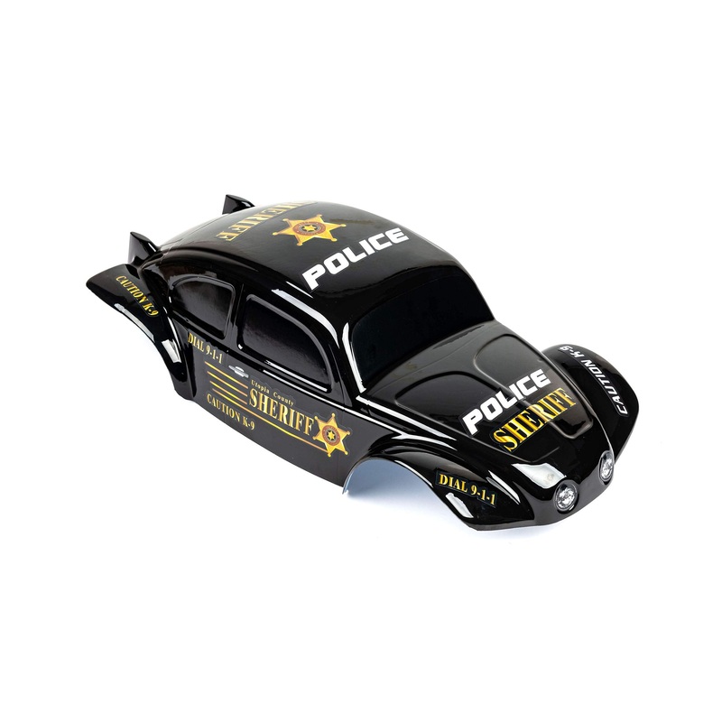 SummitLink Custom Body Compatible for 1/10 1/8 Scale RC Car or Truck (Truck not Included) (Police Black)