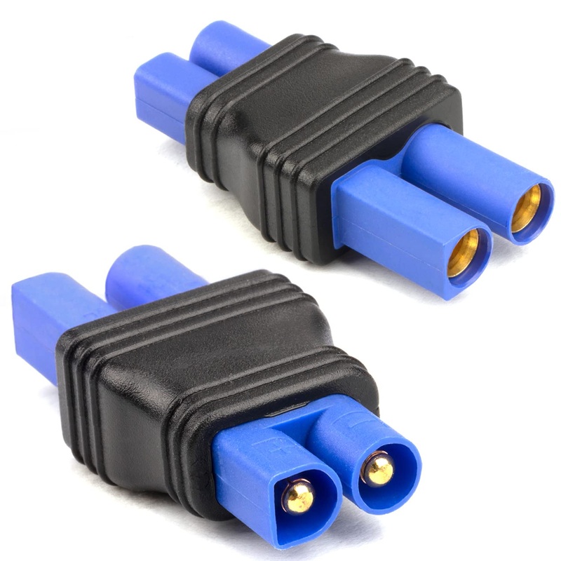 WOODGUILIN 2 Pcs Ec3 Male Plug to Ec5 Female Connector Plug Adapter for RC Lipo Battery Ec3 Plug to Ec5 Connection(2 Pack Ec3-Ec