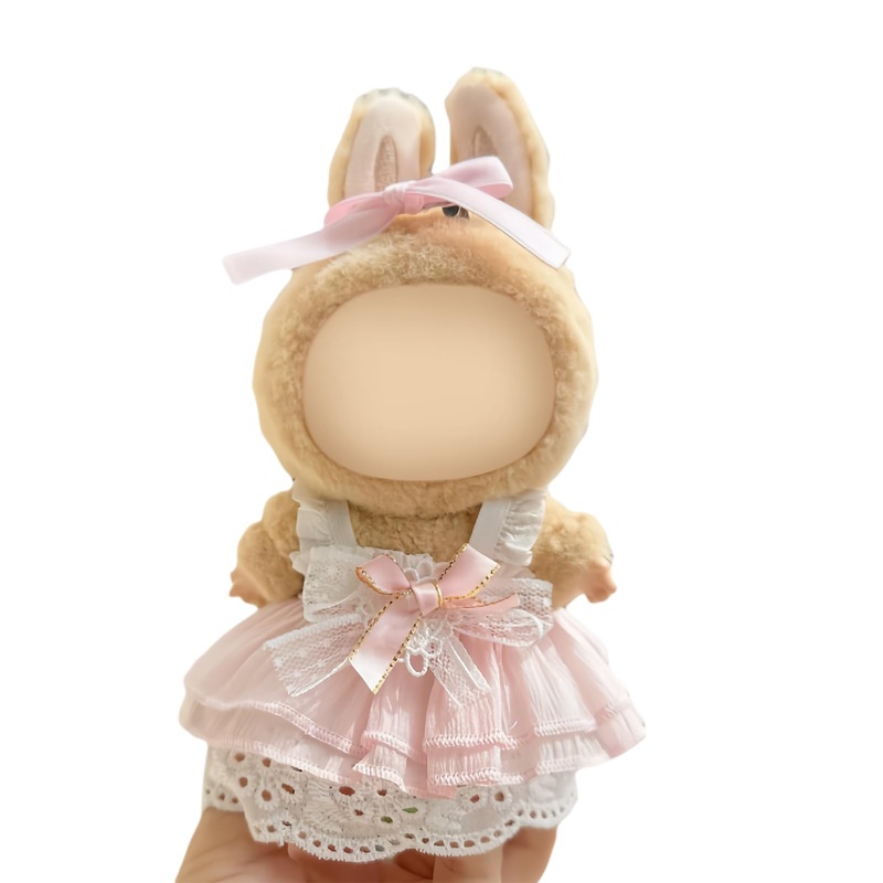 17cm Doll Clothes for Doll, Outfits Costumes Compatible with Dolls Keychain Accessories (Pink Princess Skirt)