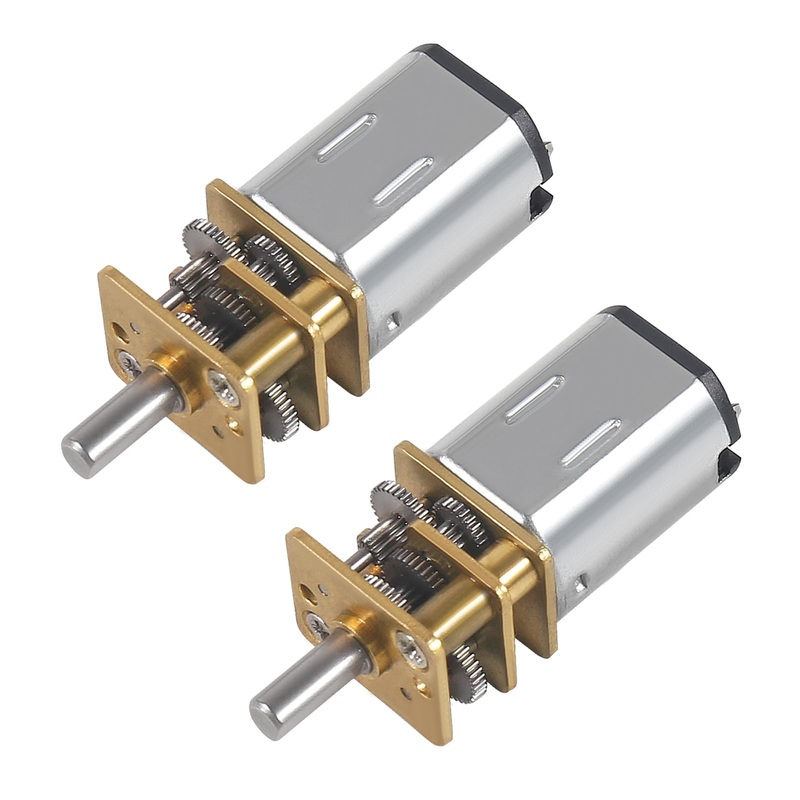 2Pcs DC 6V 60RPM Gear Motor Full Metal Geared Mini Micro Gear with Gearwheel 60RPM N20 Speed Reduction Motor for DIY RC Toys Rob