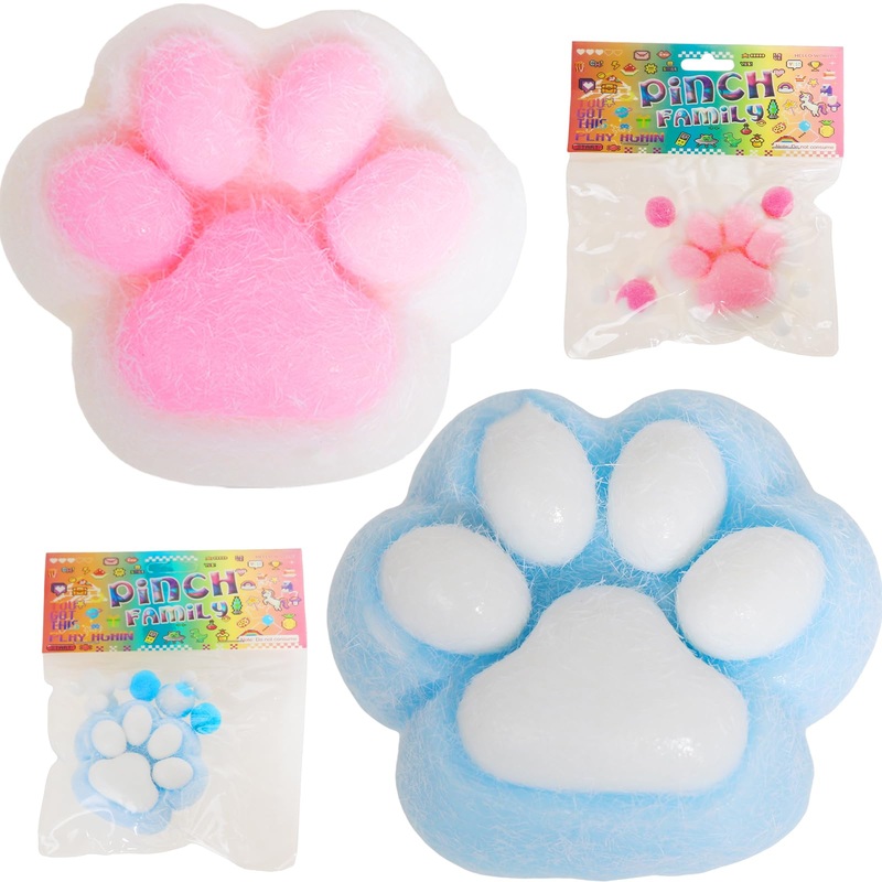 2pcs Squishy Paw, Cat Paw Squeeze Toys,Cute Fufu Squishies Toys Fidget Toys for Stress Relief, Novelty Cute Things Sticky Mochi