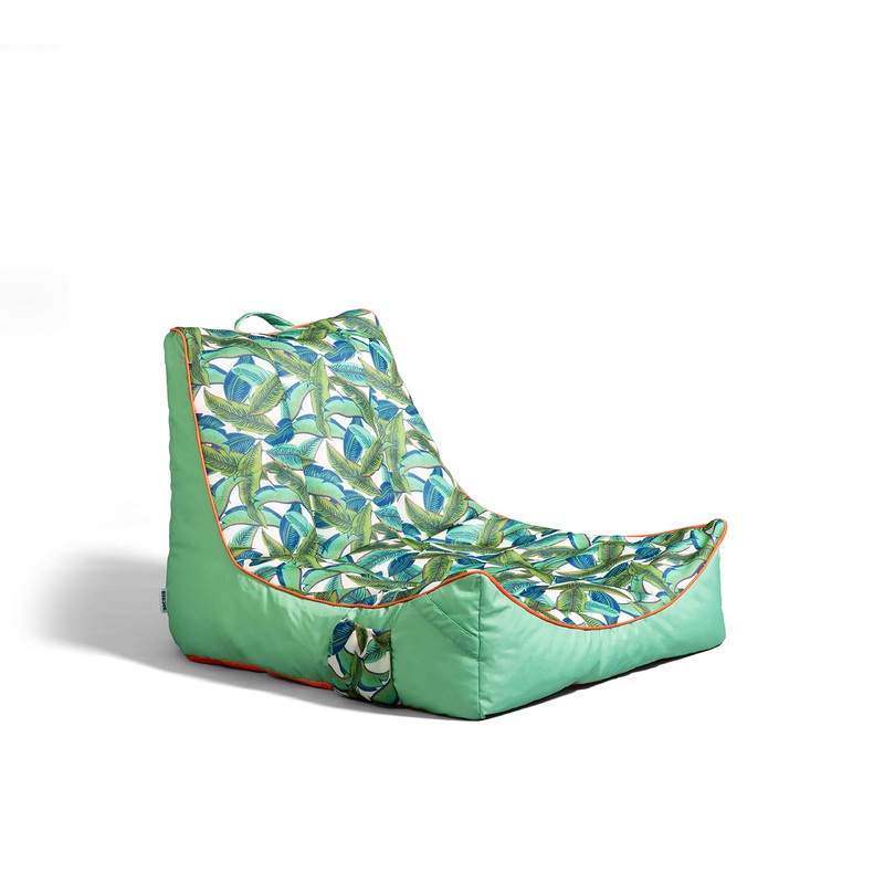 Big Joe Captain’s Float No Inflation Needed Pool Float with Drink Holder, Tropical Palm Green Double Sided Mesh, Quick Draining