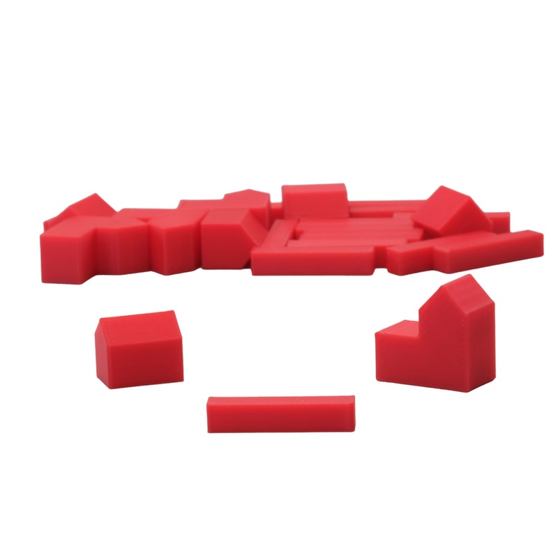 BKPrint3D Replacement Pieces for Catan Board Game | Settlers Pieces | 82 Colors | Base Set | (13_Red)